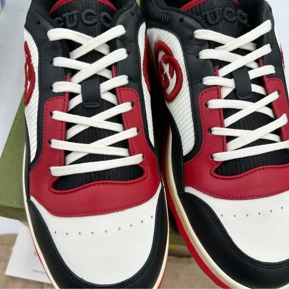 Men’s Gucci M•A•C low top leather sneakers size 9.5 it’s 10 US made in Italy - Picture 10 of 11